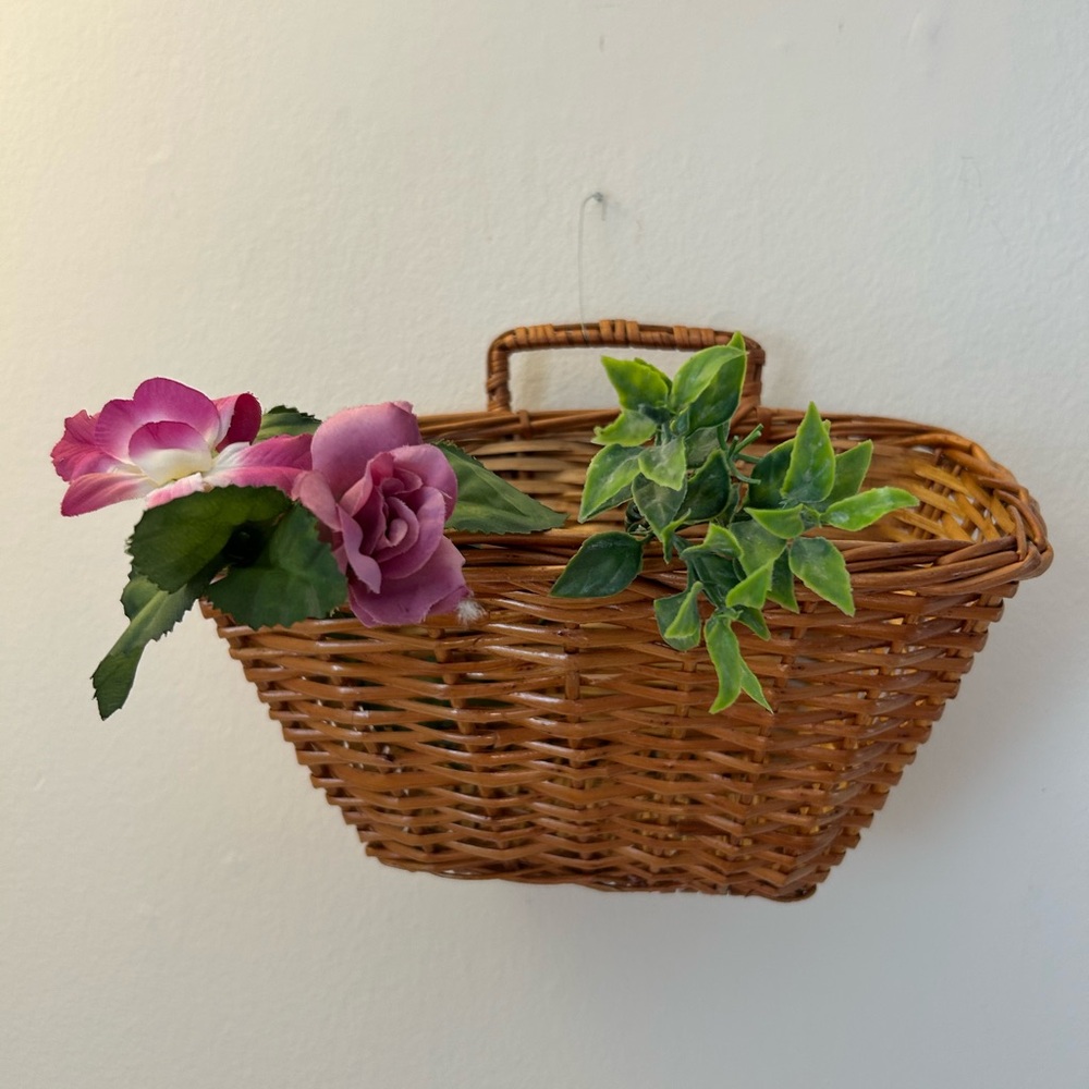 Small Woven Wicker Wall Basket
